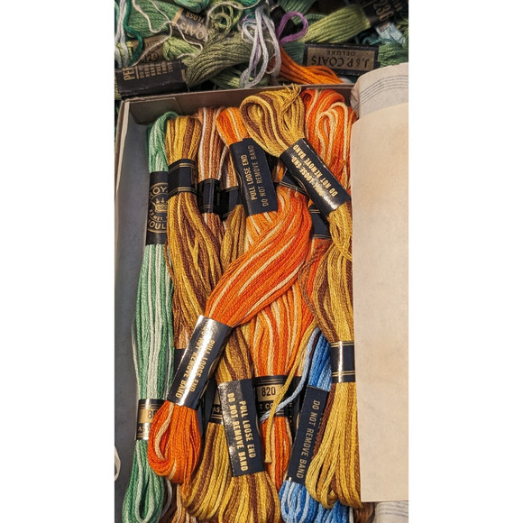 ROYAL MOULINE Mercerized Cotton Coats & Clark & Some DMC Embroidery Floss Lot - Picture 14 of 16